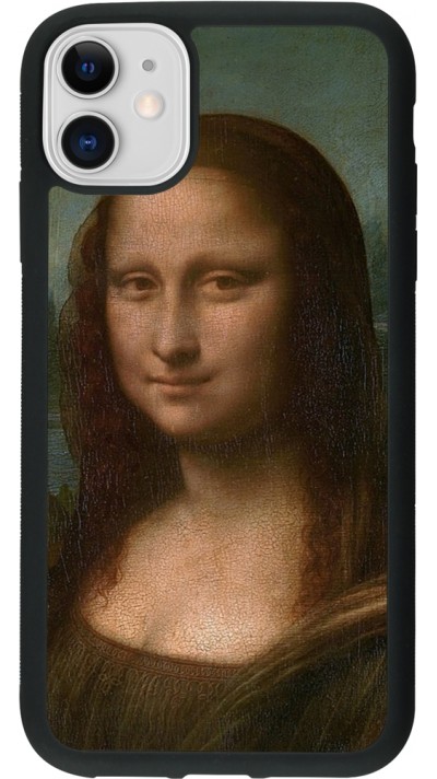 iPhone 11 Case Hülle - Silikon schwarz Kunstbild - Mona Lisa - Leonardo de Vinci
