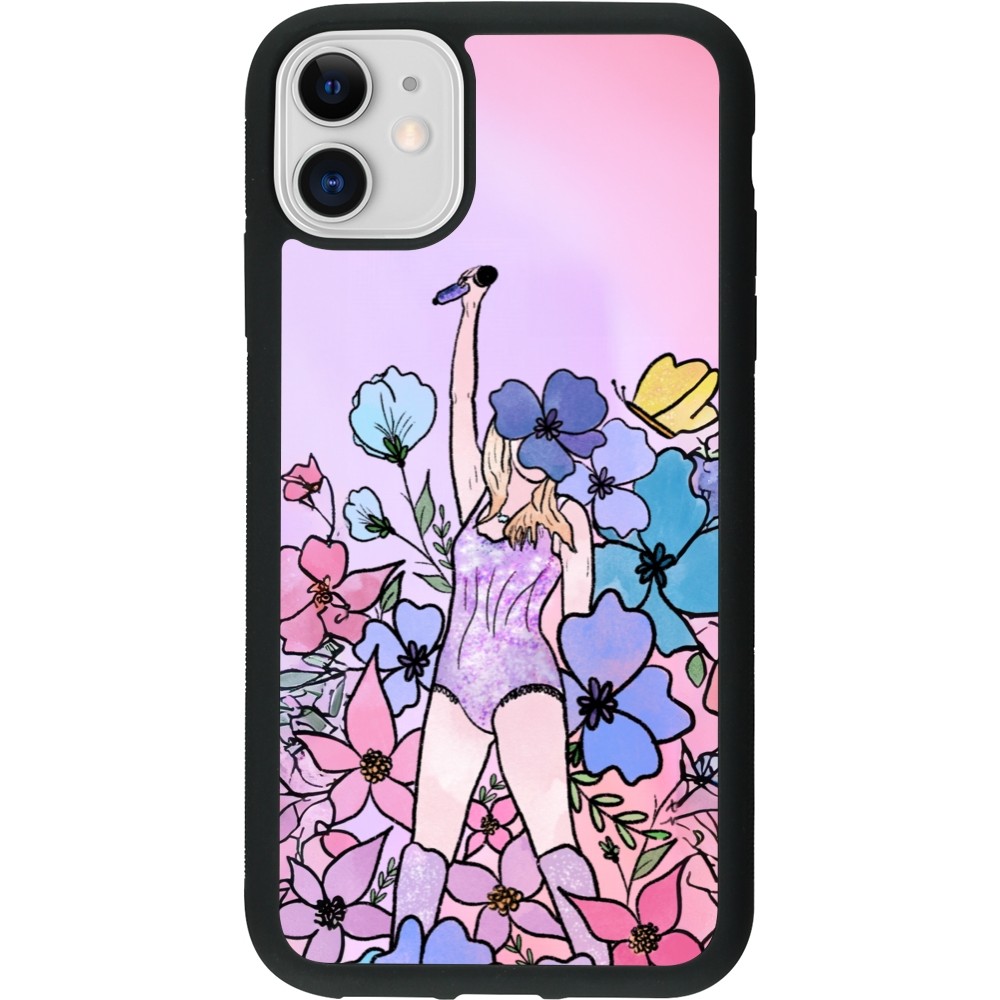 iPhone 11 Case Hülle - Silikon schwarz Taylor Swift Sketch - Pink