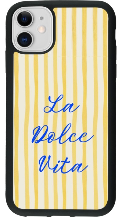 Coque iPhone 11 - Silicone rigide noir The good life 2026