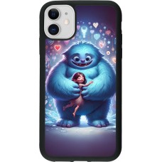 iPhone 11 Case Hülle - Silikon schwarz Valentin 2024 Flauschige Liebe