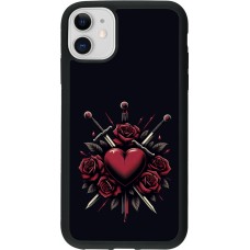 iPhone 11 Case Hülle - Silikon schwarz Valentine 2024 gothic love