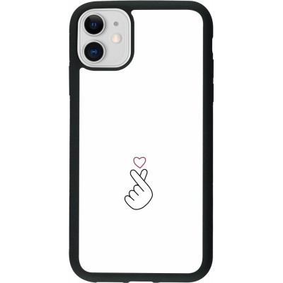 iPhone 11 Case Hülle - Silikon schwarz Valentine 2024 heart by Millennials