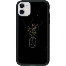 Coque iPhone 11 - Silicone rigide noir Vase black