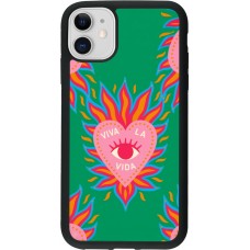 Coque iPhone 11 - Silicone rigide noir Viva la vida 2026