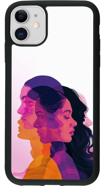 Coque iPhone 11 - Silicone rigide noir Womens day 2026 10