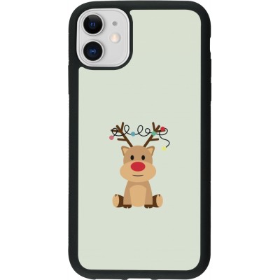 Coque iPhone 11 - Silicone rigide noir Christmas 22 baby reindeer