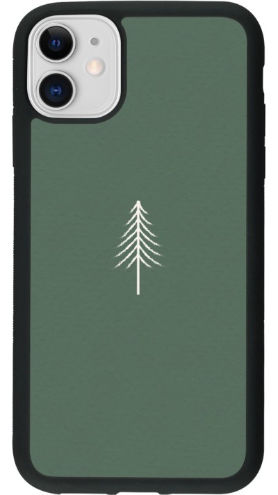 iPhone 11 Case Hülle - Silikon schwarz Christmas 22 minimalist tree