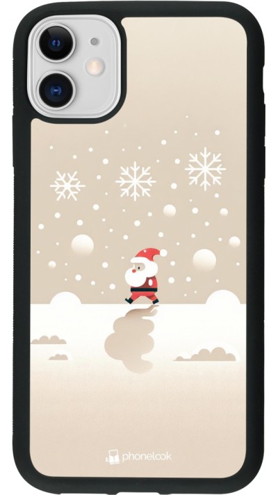 iPhone 11 Case Hülle - Silikon schwarz Weihnachten 2023 Minimalistischer Weihnachtsmann