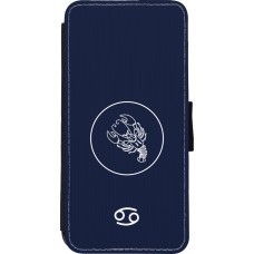 Coque iPhone 11 - Wallet noir Astrologie Cancer