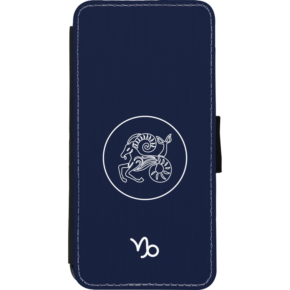 Coque iPhone 11 - Wallet noir Astrologie Capricorne