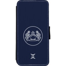 iPhone 11 Case Hülle - Wallet schwarz Astrologie Zwillinge