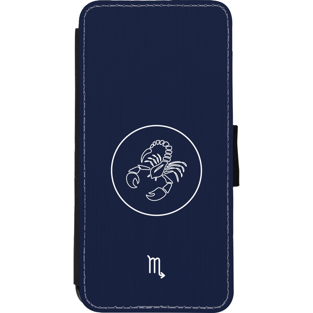 iPhone 11 Case Hülle - Wallet schwarz Astrologie Skorpion