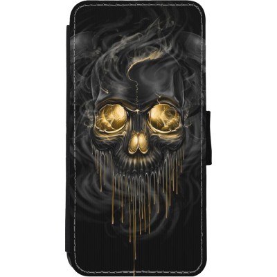 Hülle iPhone 11 - Wallet schwarz Skull 02