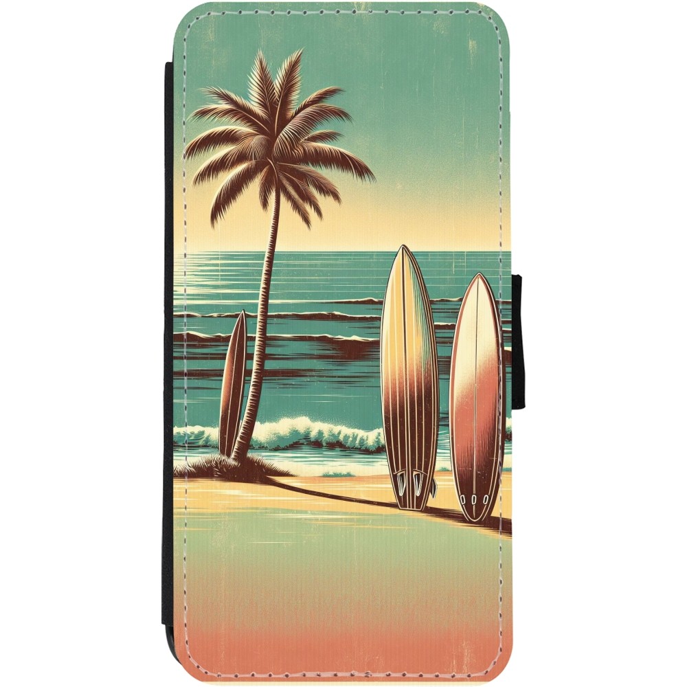 iPhone 11 Case Hülle - Wallet schwarz Surf Paradise