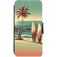 iPhone 11 Case Hülle - Wallet schwarz Surf Paradise