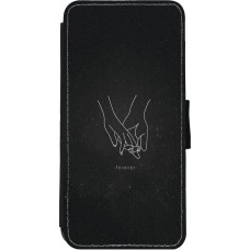 iPhone 11 Case Hülle - Wallet schwarz Valentine 2023 hands forever