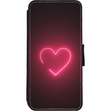 iPhone 11 Case Hülle - Wallet schwarz Valentine 2023 single neon heart
