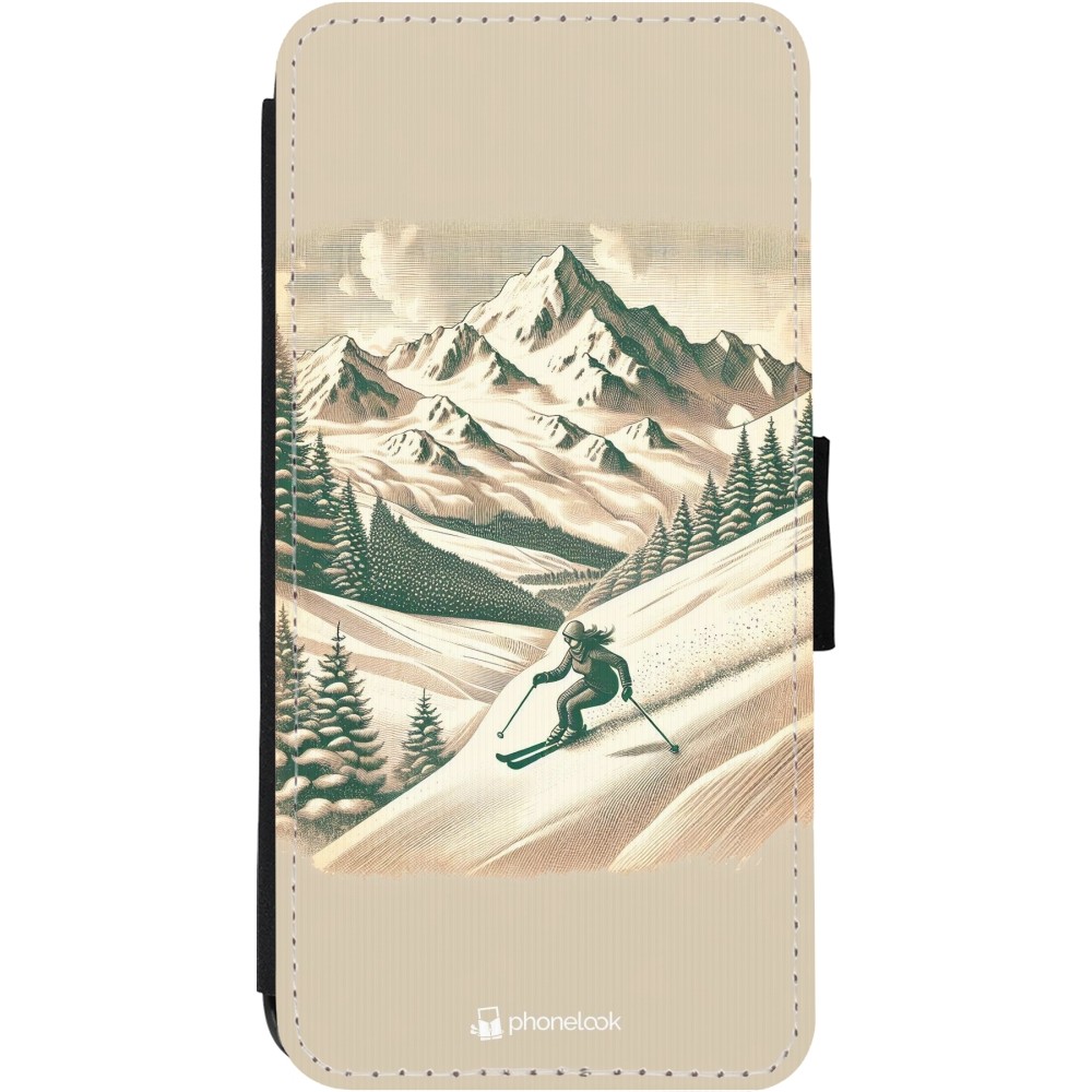 iPhone 11 Case Hülle - Wallet schwarz Vintage Skiberg
