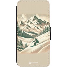 iPhone 11 Case Hülle - Wallet schwarz Vintage Skiberg