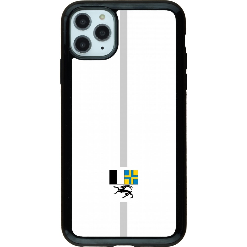Coque iPhone 11 Pro Max - Hybrid Armor noir Canton GR blanc