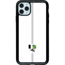 Coque iPhone 11 Pro Max - Hybrid Armor noir Canton GR blanc