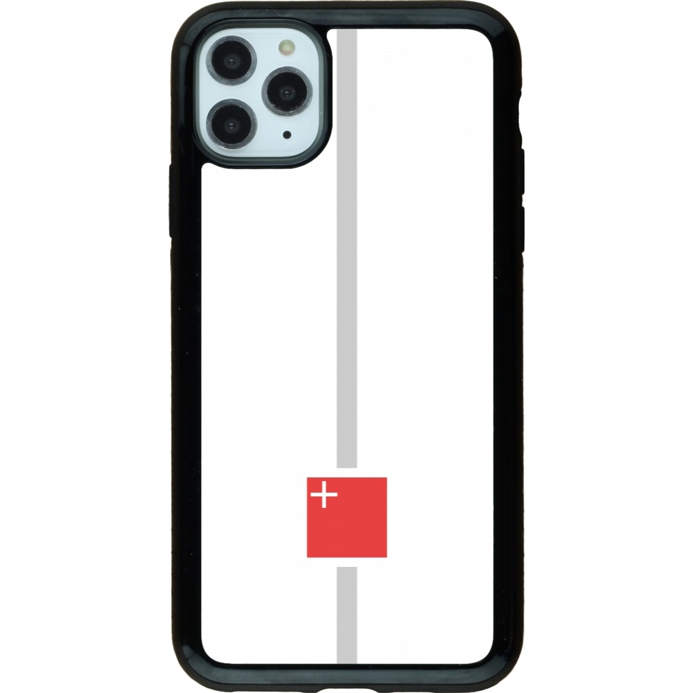 Coque iPhone 11 Pro Max - Hybrid Armor noir Canton SZ blanc