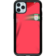 Coque iPhone 11 Pro Max - Hybrid Armor noir Maillot de football Iran 2022 personnalisable