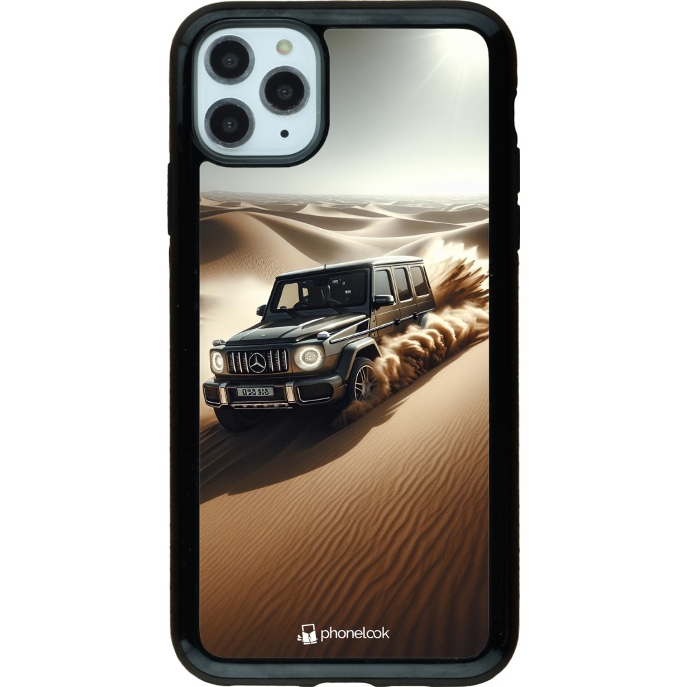 iPhone 11 Pro Max Case Hülle - Hybrid Armor schwarz Mercedes G Drift Wueste