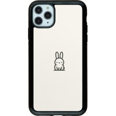 iPhone 11 Pro Max Case Hülle - Hybrid Armor schwarz Minimal Häschen Süße