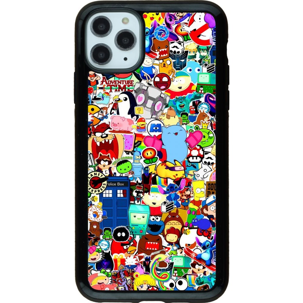 Hülle iPhone 11 Pro Max - Hybrid Armor schwarz Mixed cartoons