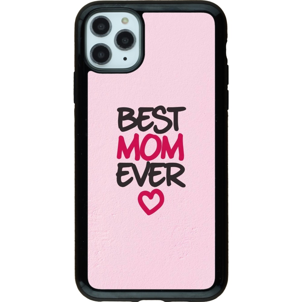 iPhone 11 Pro Max Case Hülle - Hybrid Armor schwarz Mom 2023 best Mom ever pink