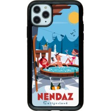 iPhone 11 Pro Max Case Hülle - Hybrid Armor schwarz Nendaz Mountain Jacuzzi