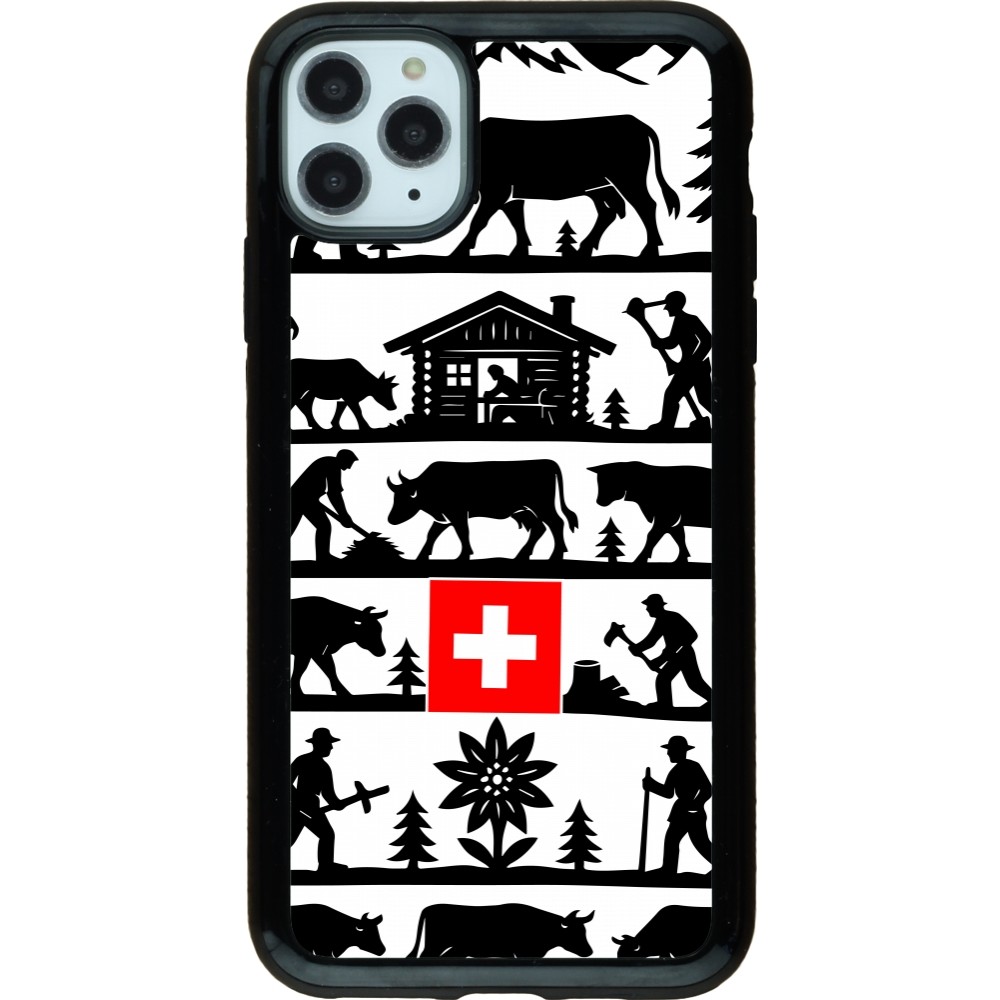Coque iPhone 11 Pro Max - Hybrid Armor noir Poya Suisse 1