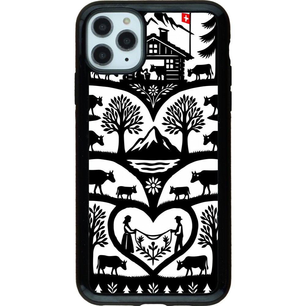 Coque iPhone 11 Pro Max - Hybrid Armor noir Poya Suisse 2