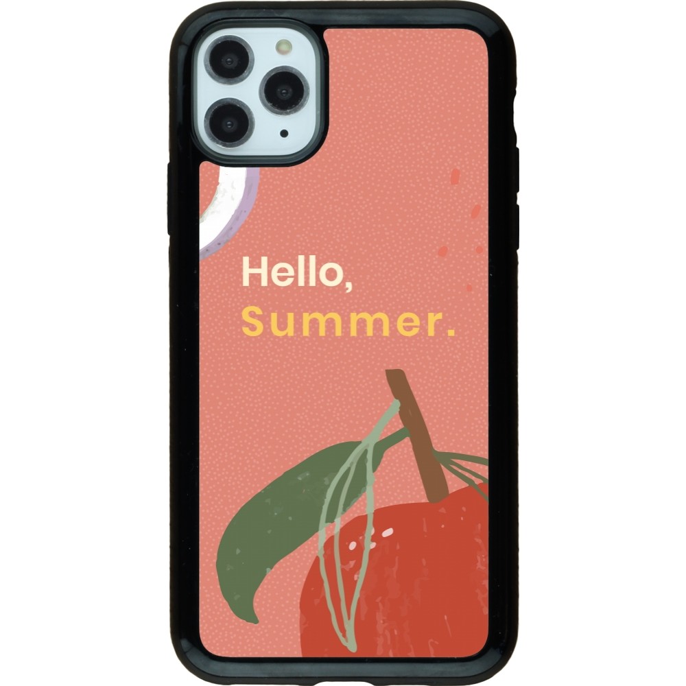 Coque iPhone 11 Pro Max - Hybrid Armor noir Summer 2025 Hello summer