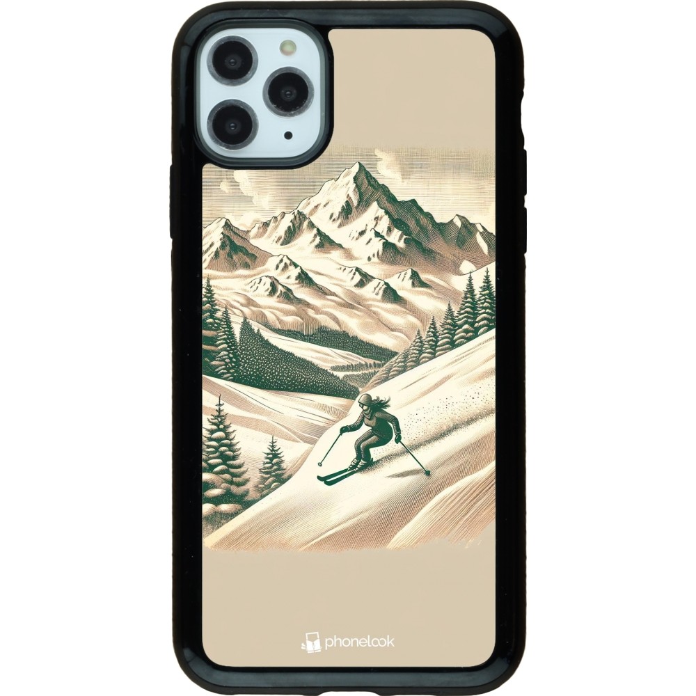 iPhone 11 Pro Max Case Hülle - Hybrid Armor schwarz Vintage Skiberg