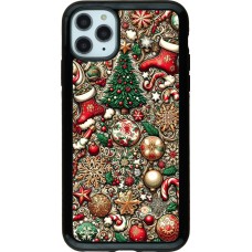 iPhone 11 Pro Max Case Hülle - Hybrid Armor schwarz Weihnachten 2023 Mikromuster