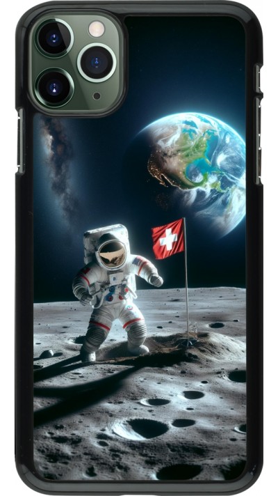 iPhone 11 Pro Max Case Hülle - Astro Schweiz auf dem Mond