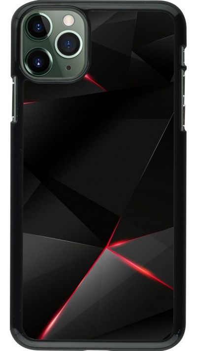 Coque iPhone 11 Pro Max - Black Red Lines