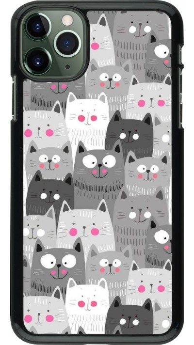Coque iPhone 11 Pro Max - Chats gris troupeau