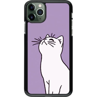 iPhone 11 Pro Max Case Hülle - Chat auf lila Hintergrund