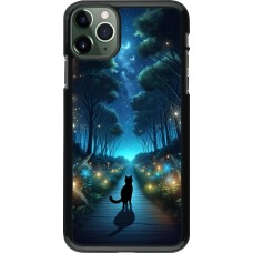 iPhone 11 Pro Max Case Hülle - Schwarze Katze Spaziergang