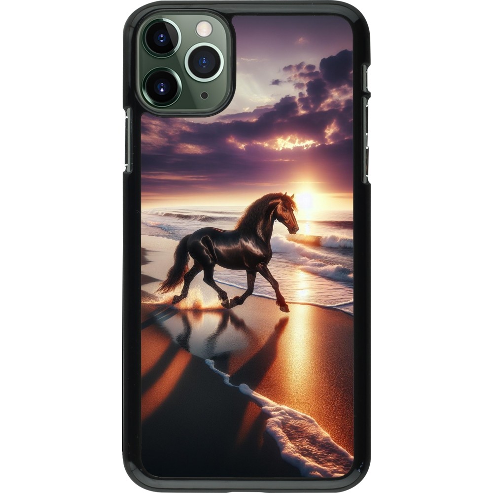 Coque iPhone 11 Pro Max - Cheval majestueux plage
