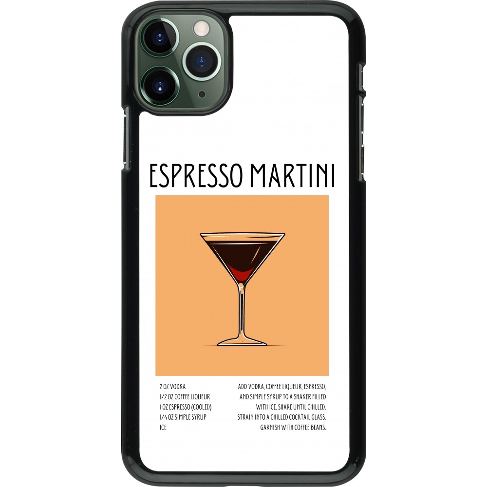 iPhone 11 Pro Max Case Hülle - Cocktail Rezept Espresso Martini
