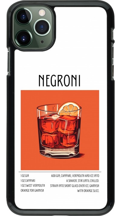 Coque iPhone 11 Pro Max - Cocktail recette Negroni