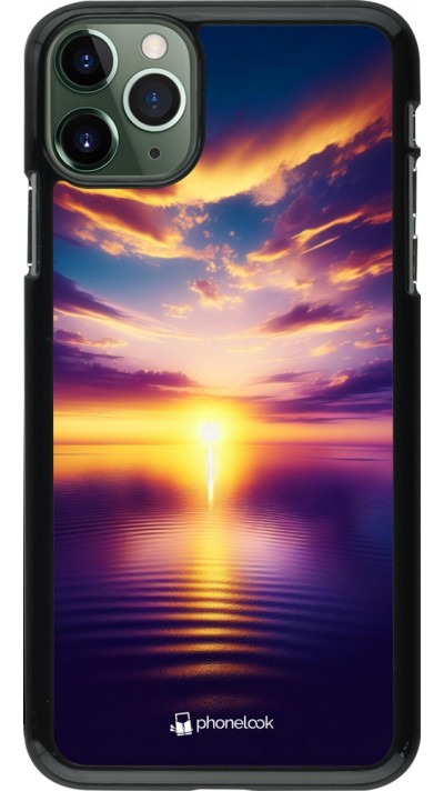 Coque iPhone 11 Pro Max - Coucher soleil jaune violet