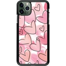 iPhone 11 Pro Max Case Hülle - Easter 2023 pink hearts