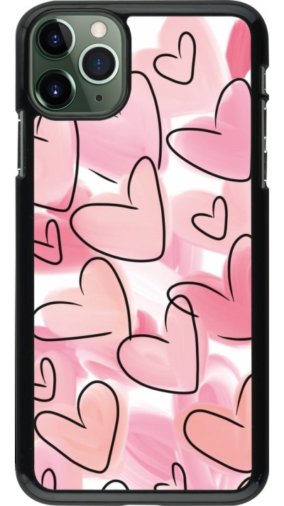 iPhone 11 Pro Max Case Hülle - Easter 2023 pink hearts