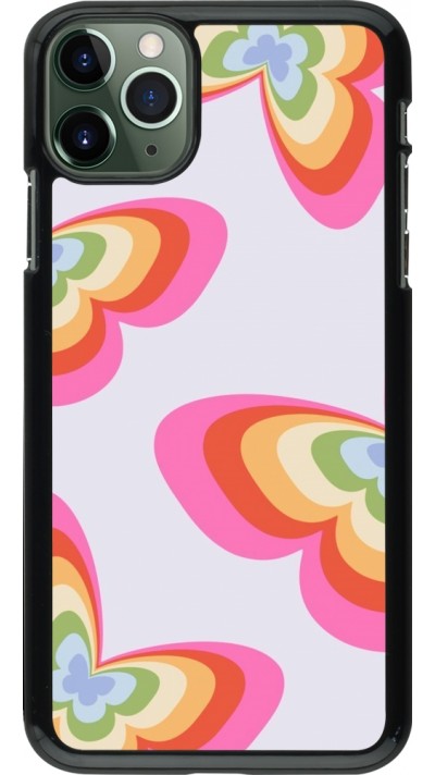 Coque iPhone 11 Pro Max - Easter 2024 rainbow butterflies