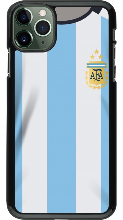 Coque iPhone 11 Pro Max - Maillot de football Argentine 2022 personnalisable
